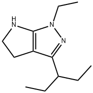 Pyrrolo[2,3-c]pyrazole, 1-ethyl-3-(1-ethylpropyl)-1,4,5,6-tetrahydro- (9CI) Structure