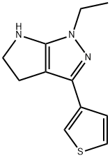 Pyrrolo[2,3-c]pyrazole, 1-ethyl-1,4,5,6-tetrahydro-3-(3-thienyl)- (9CI),641592-97-4,结构式