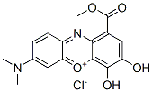 7-(dimethylamino)-3,4-dihydroxy-1-(methoxycarbonyl)phenoxazin-5-ium chloride Structure