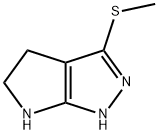 Pyrrolo[2,3-c]pyrazole,  1,4,5,6-tetrahydro-3-(methylthio)- Structure