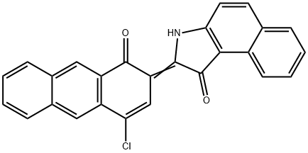 2-(4-クロロ-1-オキソアントラセン-2(1H)-イリデン)-3H-ベンゾ[e]インドール-1(2H)-オン 化学構造式