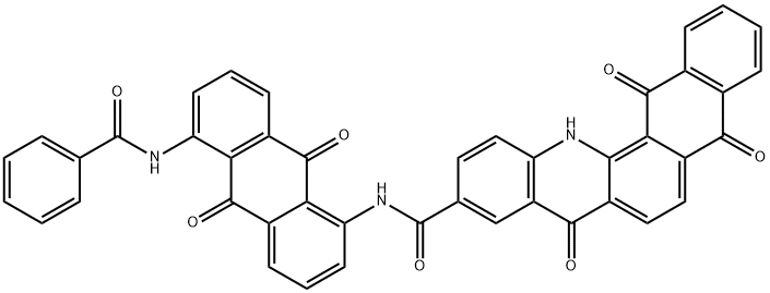 N-[5-(benzoylamino)-9,10-dihydro-9,10-dioxoanthryl]-5,8,13,14-tetrahydro-5,8,14-trioxonaphth[2,3-c]acridine-10-carboxamide Structure