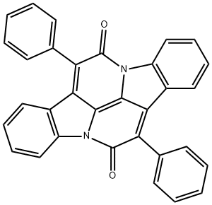 7,14-diphenyldiindolo[3,2,1-de:3',2',1'-ij][1,5]naphthyridine-6,13-dione Struktur