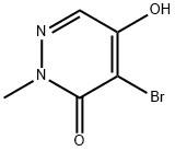 4-BROMO-5-HYDROXY-2-METHYL-2H-PYRIDAZIN-3-ONE 化学構造式