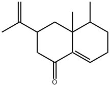 3,4,4a,5,6,7-ヘキサヒドロ-3-イソプロペニル-4a,5-ジメチル-1(2H)-ナフタレノン 化学構造式
