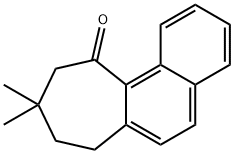 7,8,9,10-テトラヒドロ-9,9-ジメチル-11H-シクロヘプタ[a]ナフタレン-11-オン 化学構造式