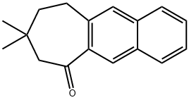 7,8,9,10-テトラヒドロ-8,8-ジメチル-6H-シクロヘプタ[b]ナフタレン-6-オン 化学構造式
