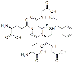 L-γGlu-S-(1-フェニル-2-ヒドロキシエチル)-L-Cys-Gly-OH 化学構造式