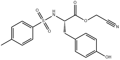 N-(p-Tolylsulfonyl)-L-tyrosine cyanomethyl ester Struktur
