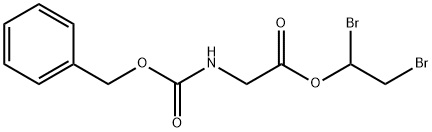 N-ベンジルオキシカルボニルグリシン1,2-ジブロモエチル 化学構造式