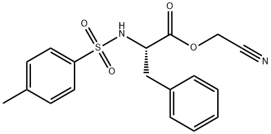 N-(p-Tolylsulfonyl)-L-phenylalanine cyanomethyl ester Struktur
