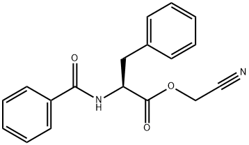 N-ベンゾイル-L-フェニルアラニンシアノメチル 化学構造式