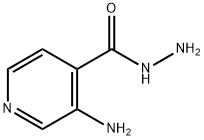 3-Amino-4-pyridinecarboxylic acid hydrazide 化学構造式