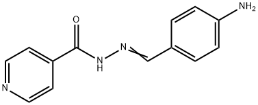N'-[(4-アミノフェニル)メチレン]-4-ピリジンカルボン酸ヒドラジド 化学構造式