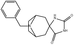 Spiro[8-azabicyclo[3.2.1]octane-3,4'-iMidazolidine]-2',5'-dione, 8-(phenylMethyl)- Struktur