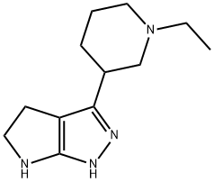 Pyrrolo[2,3-c]pyrazole, 3-(1-ethyl-3-piperidinyl)-1,4,5,6-tetrahydro- (9CI) Structure
