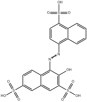 3-hydroxy-4-[(4-sulphonaphthyl)azo]naphthalene-2,7-disulphonic acid Structure