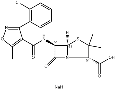 氯唑西林钠, 642-78-4, 结构式
