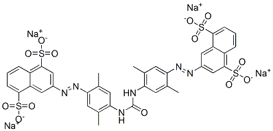 tetrasodium 3,3'-[carbonylbis[imino(2,5-dimethyl-4,1-phenylene)azo]]bisnaphthalene-1,5-disulphonate  Struktur