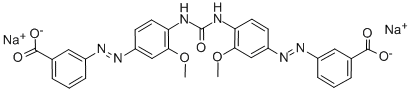 disodium 3,3'-[carbonylbis[imino(3-methoxy-4,1-phenylene)azo]]dibenzoate Struktur