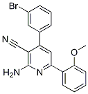 2-氨基-4-(3-溴苯基)-6-(2-甲氧基苯基)烟腈, 642039-97-2, 结构式