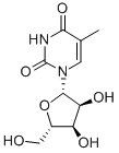 5-METHYL-1-(β-L-RIBOFURANOSYL)URACIL Structure