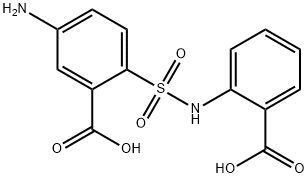 N-(2-carboxy-4-aminophenylsulfonyl)anthranilic acid Structure