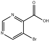 5-ブロモ-4-ピリミジンカルボン酸 化学構造式