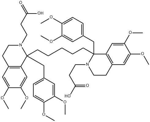 1,5-pentanediyl bis[1-[(3,4-dimethoxyphenyl)methyl]-3,4-dihydro-6,7-dimethoxy-1H-isoquinoline-2-propionate] Struktur