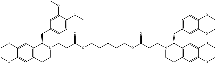 2(1H)-ISOQUINOLINEPROPANOIC ACID,1-[(3,4-DIMETHOXYPHENYL)METHYL]-3,4-DIHYDRO-6,7-DIMETHOXY-, 1,5-PENTANEDIYL ESTER, (R*,R*)-(-)-, ETHANEDIOATE Struktur