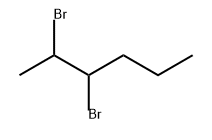 2,3-二溴己烷(非对映异构体混合物), 6423-02-5, 结构式
