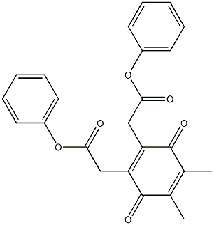 phenyl 2-[4,5-dimethyl-3,6-dioxo-2-(phenoxycarbonylmethyl)-1-cyclohexa -1,4-dienyl]acetate Struktur
