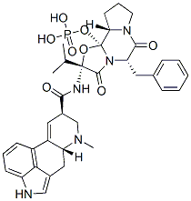 5'alpha-benzyl-12'-hydroxy-2'-isopropylergotaman-3',6',18-trione phosphate Structure