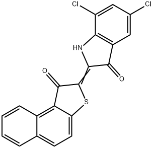 5,7-dichloro-1,2-dihydro-2-(1-oxonaphtho[2,1-b]thien-2(1H)-ylidene)-3H-indol-3-one Structure