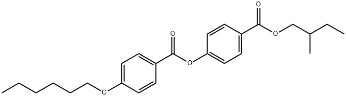 4-[(2-methylbutoxy)carbonyl]phenyl 4-(hexyloxy)benzoate Struktur