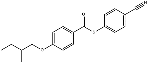 (S)-(4-cyanophenyl) 4-(2-methylbutoxy)thiobenzoate Structure