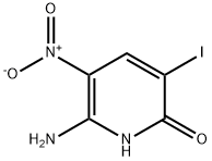 2(1H)-Pyridinone, 6-amino-3-iodo-5-nitro- 化学構造式
