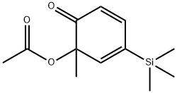 Acetic acid 1-methyl-6-oxo-3-(trimethylsilyl)-2,4-cyclohexadienyl ester Struktur