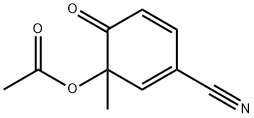 Acetic acid 3-cyano-1-methyl-6-oxo-2,4-cyclohexadienyl ester Struktur
