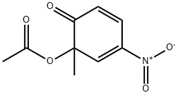 Acetic acid 1-methyl-3-nitro-6-oxo-2,4-cyclohexadienyl ester Structure
