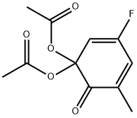 二酢酸3-フルオロ-5-メチル-6-オキソ-2,4-シクロヘキサジエン-1-イリデン 化学構造式