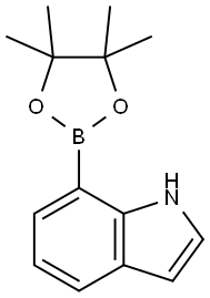 7-(4,4,5,5-テトラメチル-1,3,2-ジオキサボロラン-2-イル)-1H-インドール 化学構造式