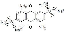 tetrasodium 4,8-diamino-9,10-dihydro-1,5-dioxido-9,10-dioxoanthracene-2,6-disulphonate 结构式