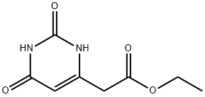 2-(2,6-ジオキソ-1,3-ジヒドロピリミジン-4-イル)酢酸エチル 化学構造式
