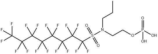 りん酸2-[N-(ヘプタデカフルオロオクチルスルホニル)-N-プロピルアミノ]エチル 化学構造式