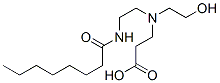 N-(2-ヒドロキシエチル)-N-[2-[(1-オキソオクチル)アミノ]エチル]-β-アラニン 化学構造式