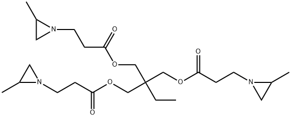 Trimethylolpropane tris(2-methyl-1-aziridinepropionate) Struktur