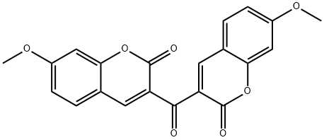 3,3’-羰基二(7-甲氧基香豆素), 64267-17-0, 结构式