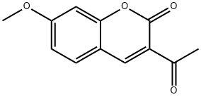 3-アセチル-7-メトキシクロメン-2-オン 化学構造式
