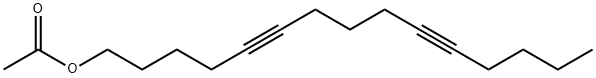 5,10-ペンタデカジイン-1-オールアセタート 化学構造式